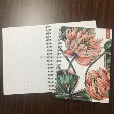 China Custom Printed Ruler Line/Dot Spiral/Grid Paper Spiral Notebook for sale