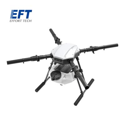 China Spray Popular EFT E410P Quadcopter 10 Kg Pellet Spray Seed Frame Drone Agriculture for sale