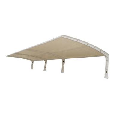 China 2023 hot sale new color metal structure used for outdoor car parking shade tent canopy steel tension fabric waterproof white PVC for sale