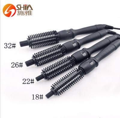 China Hot Air Outdoor Wholesale Apalus Products Hair Salon Perm Brush Jet Black Electric Hair Straightener Comb for sale