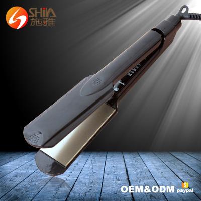 China professional titanium flat and display ozone crystal chinese hair straightener led flat iron 010 SY-010 for sale