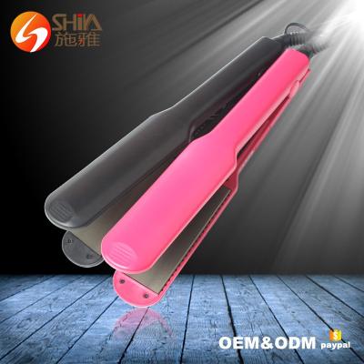 China Top Selling Hair Salon Tools LED Display Titanium Hair Straightener Iron Flat Plate SY-Z8819 for sale