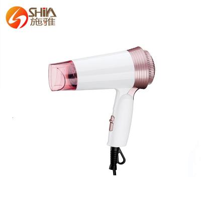 China 2021 Mini Professional Salon Reverse Hair Dryer Cool Shooting Pink Travel Hair Dryer Foldable for sale