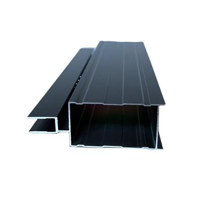 China door & Window Black Anodized Aluminum Profiles Customized Aluminum Extrusion Profiles For Industrial Window Door for sale