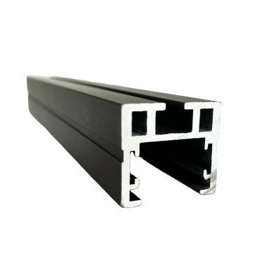 China Customized Industry Fashion Professional Black Shape Slot V Aluminum Profile 6000 Series Industrial Aluminum Profile for sale