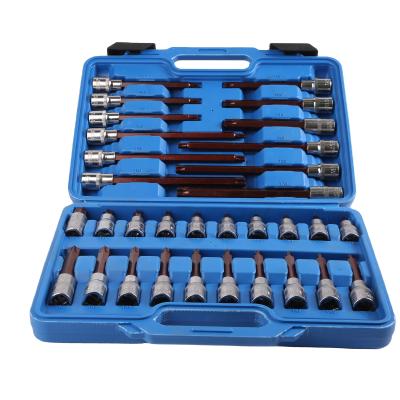 China S2 Material Customized 32pcs T Type Bit Socket Set 55MM To 200MM for sale