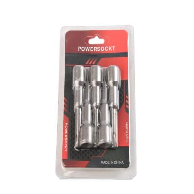 China Not Rated Class CRV Material 6.35 Hexagon 10mm*65mm*5PC Strong Magnetic Nut Driver Set for sale