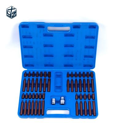 China S2 Alloy Steel Precision Machining 54pcs Plastic Box Bits Set for 3/8in Drive Size for sale