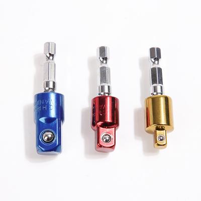 China Customized 3/8'' 56MM CRV Chromium Vanadium Steel Colorful Universal Socket Adaptor Set for sale