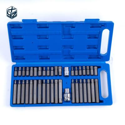 China 40pcs Plastic Box Precision Machining Bits Set CRV Material for Industrial Hand Tools for sale