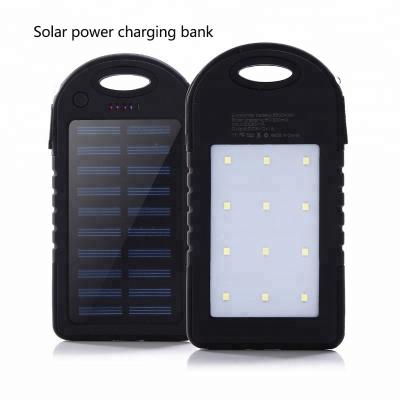 China Fast Charge Support Free Sample OEM Self Owned Brand Battery Pack 5000mAh Solar Solar Charger Power Pack With Common LED Lamp For Mobile Phones for sale