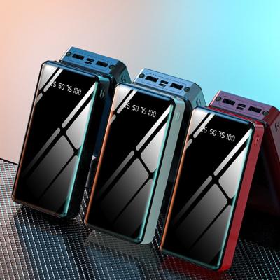 China 2021 New Logo Customized Fast Charging Mirror 20000mah Charger High Capacity Mobile Power Supply for sale