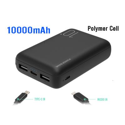 China Wholesale Customized Double USB Compact Power Supply Fast Charging Support Charging 10000mAh Mobile Power Supply for sale