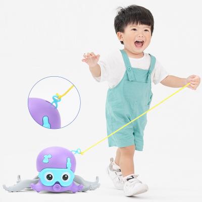 China Bath Toy Hot Sell Amazon Summer Amphibious Water Pull Wind Toys Octopus Bath Walking Toys for sale