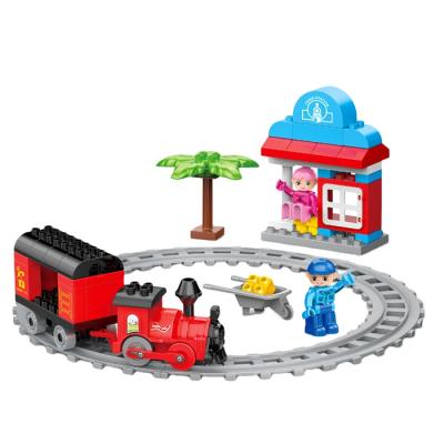 China Colorful Building Toy DIY Bricks Train Digital Track Building Blocks Compatible Legoing Toys Large for sale