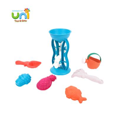 China 7 Pcs Plastic Hourglass Toy Sea Animal Sand Mold Toy Beach Sand Toy Set XF564348 for sale