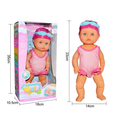 China Toy Electric Swimming Doll Toy Battery Operated 13 Inch Silicon Reborn Baby Dolls For Kids for sale