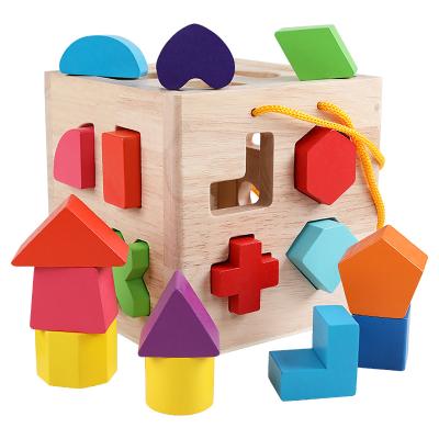 China 2021 2021 new arrival non-toxic wooden box children's creative wisdom 17 hole education game wooden toy for sale