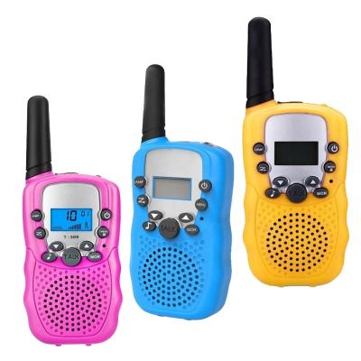 China ABS Amazon Top SaleLong Chain Walkie Talkies For Kids 3 Packs With LCD Flashlight Kids Walkie Talkies Toys for sale