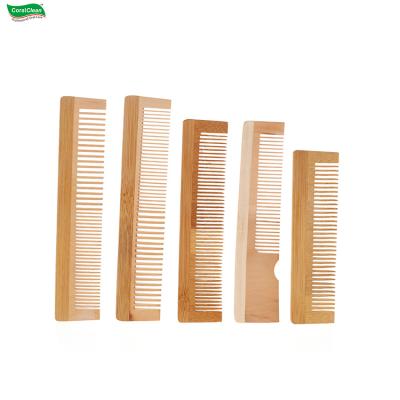 China Nature Comb Comfortable Bamboo Wooden Hair Comb Private Label Brand Bamboo Comb For Home Travel for sale