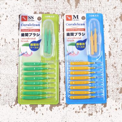 China PP OEM Available Interproximal Brush Japan Interdental Brush Pack for sale