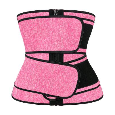 China ATBUTY Dropship Pink 9 Bone Waist Trainers Antibacterial Steel Women's Trainers Sports Fitness Double Sweat Sweat Sauna Compression Band for sale