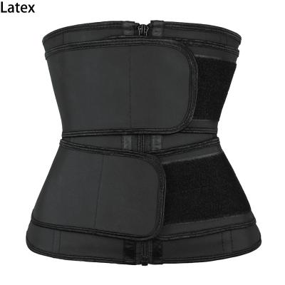 China ATBUTY Antibacterial Dropshipping Customized Faja Latex Waist Trainer Double Belt For Ladies for sale