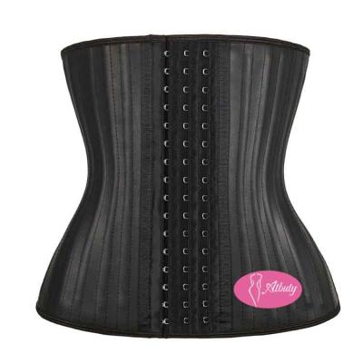 China Breathable ATBUTY 25 And 29 Steel Bone Latex Belt Waist Trainer Corset For Weight Loss for sale