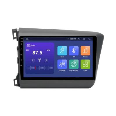 China Android 10 GPS Car Navigation Media System Car Video DVD Player For LHD Honda Civic 2012-2015 for sale