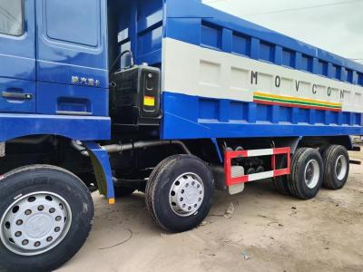 China Shacman 8*4 Dump Truck Blue and White for Heavy Duty Applications Seats≤5 for sale