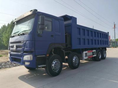 China Used HOWO Tipper Truck 8X4 Dark Blue Euro3 for Heavy Duty Dump in Urban Construction for sale