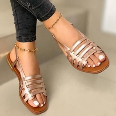 China CUSHIONING Comfortable Round Toe Breathable Hollow Women Sandal Woman Ladies Summer Rubber Horizon Sandal Wholesale for sale