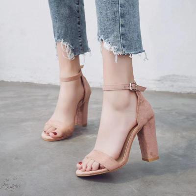 China 2022 Wholesale Horizon OEM Block Fashion New Summer High Heel Sandals Women's Sandals for sale