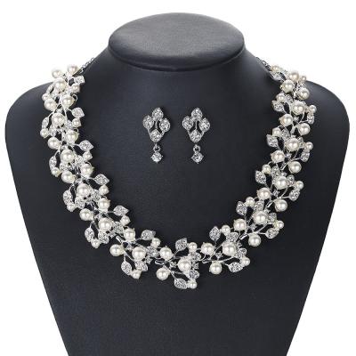 China TRENDY Horizon Trendy Wedding Set Jewelry Luxury Engagement Dubai Bridal Jewelry Set Zircon Pearl Jewelry Sets for sale