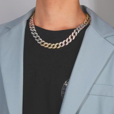 China Wholesale High Quality Men's Horizon Gold Silver Plated Fashionable Colorful Hip Hop Layer Necklace For Women Men for sale