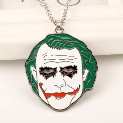 China High Quality New Skyline Design Necklace For Women Clown Trendy Cartoon Collar Brooches Joker Key Chains Mens Necklaces for sale