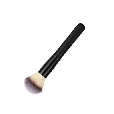 China Large Flat Brush Flat Angled Kabuki Foundation Brush Pink Private Label Single Curved Synthetic Foundation Blending Brush for sale