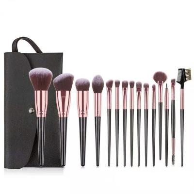 China Angular Blush Black Private Label Brush Set Makeup Eye Cosmetics Eyeshadow Eyebrow Brush Purple Makeup Brush Set for sale