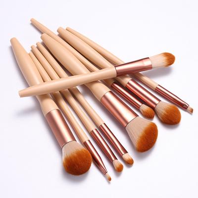 China Angular Blush Professional Custom Unique Black Makeup Brush Rose Gold Private Label Mini Kabuki Makeup Brush 8pcs Goth for sale