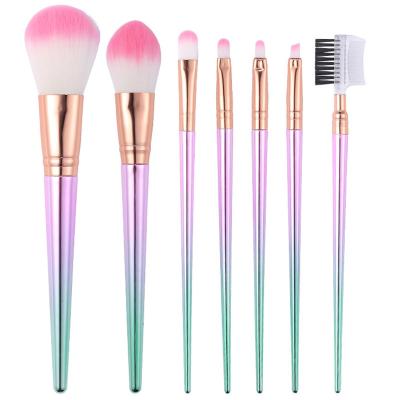 China Angular Blush 2021 Eco Cosmetic Custom Logo Colorful Travel Makeup Brush Set Gift Human Professional Cosmetic Makeup Brushes for sale