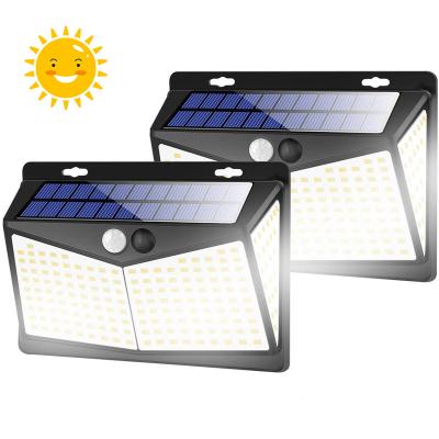 China Garden New 208 LED Upgraded 270 Lighting Angle IP65 Waterproof Garden Outdoor Wall Light Garage Porch Led Solar Collector Wall Light for sale