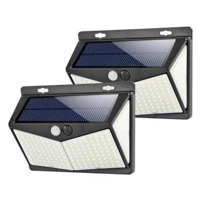 China 208 LED Garden Corner Super Bright Outdoor Waterproof IP65 Sensor 270 Solar Light For Garden for sale