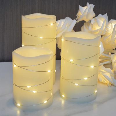 China Decoration Festive Atmosphere Lights Decoration Wedding Celebration Festival Christmas Battery Operated Flameless Electronic Candles Led Paraffin Flickering Candle for sale