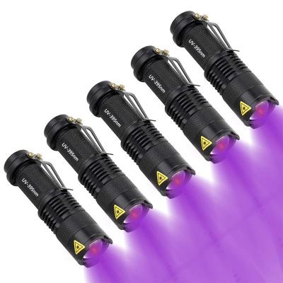 China Custom uv black light battery taschenlampe flashlight scorpion pet urine detector logo 395 ultra violet led blacklight led torch for sale