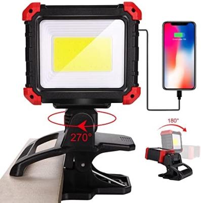 China Light for Work Camping 10W 750ml Mini COB Portable Rotatable Work Light Outdoor Camping Light USB Rechargeable with Clamp and Twin Magnets Power Bank for sale