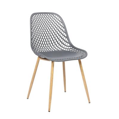 China (Other) Wholesale Cheap Adjustable Chair Sillas Design Wire Hole Back Cafe Plastics Chair pp Mold Modern Restaurant Dining Room Dining Plastic Cha for sale