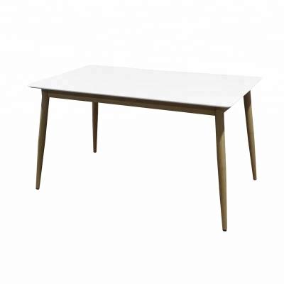 China Wooden Designs (Others) Of MDF Adjustable White Wooden Dining Table With 4 Seats for sale