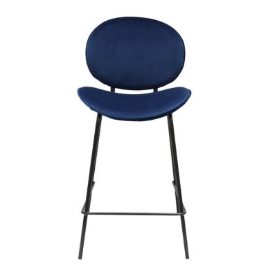 China Multi-Stage Use Vintage Bar Stool Velvet Fabric Leather Bar Chair for sale