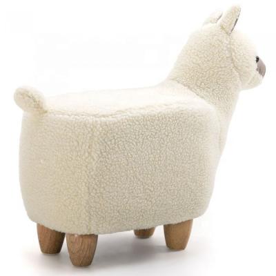 China Animal Footstool Velvet Stool Solid Wood Multi-scene Use Soft Shape Stool for sale