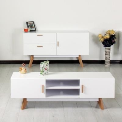 China Modern White PANEL Living Room Corner TV Cabinet Stand Coffee Table Computer Desk Set for sale